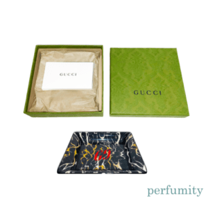 GUCCI Marble-Effect Porcelain Trinket Tray - Black Multi NEW IN BOX 4"W x .9"H
