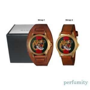Gucci Year of the Tiger Brown Leather Watch NEW AUTHENTIC