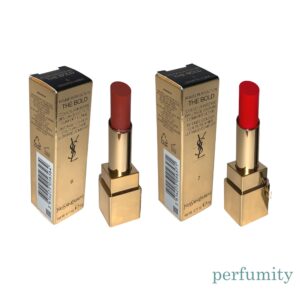 YSL Rouge Pur Couture The Bold Lipstick #6 REIGNITED AMBER & #7 UNINHIBITED FLAME