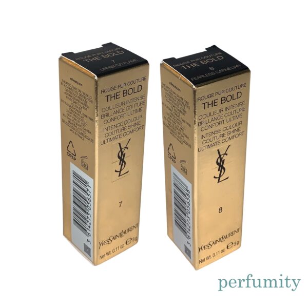 YSL Rouge Pur Couture Bold Lipstick#7 UNINHIBITED FLAME & #8 FEARLESS CARNELIAN - Image 2