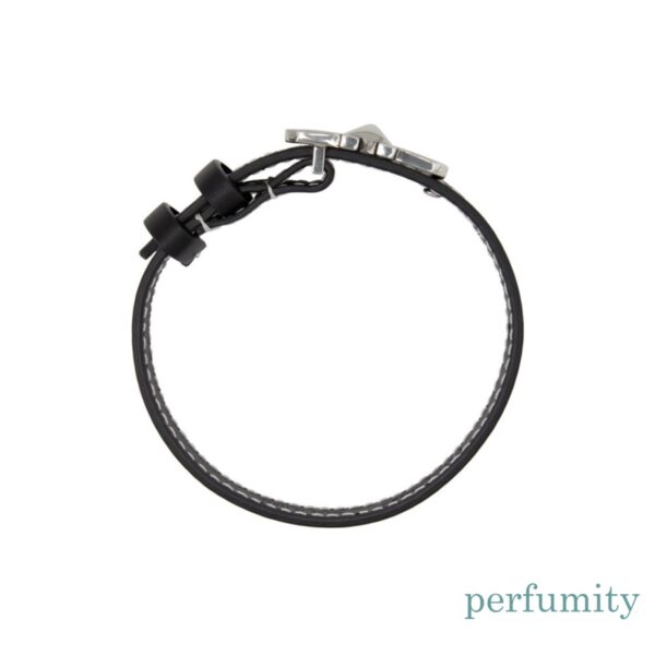 Salvatore Ferragamo Men Black Leather Bracelet New with Tags - Image 6