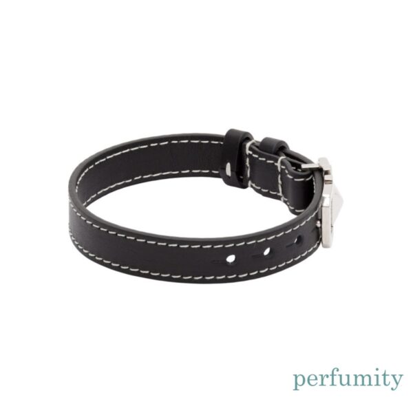 Salvatore Ferragamo Men Black Leather Bracelet New with Tags - Image 4
