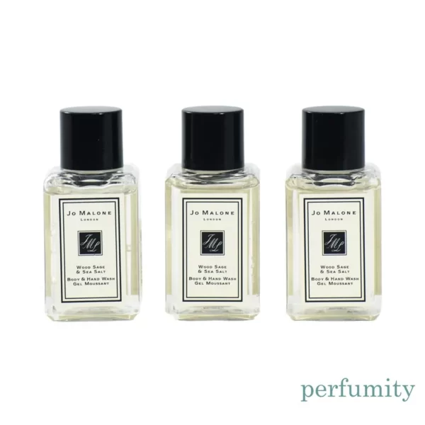 Lot of 3 Jo Malone Wood Sage and Sea Salt Body and Hand Wash Travel Size