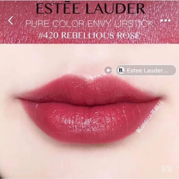 Estee Lauder Pure Color Envy Sculpting Lipstick 420 Rebelious Rose 3.5 g NEW - Image 4