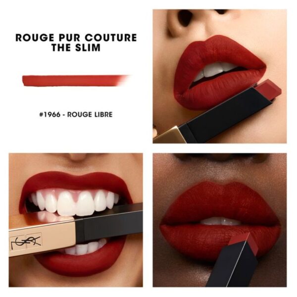 Yves Saint Laurent Rouge Pur Couture The Slim Lipstick 1966 Rouge Libre 0.08 oz - Image 5