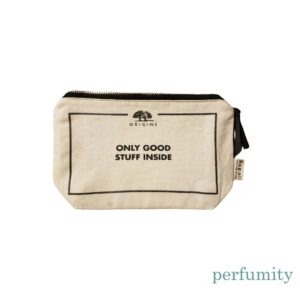 Bag-all Origins Canvas Zip Makeup Pouch Only Good Stuff Inside Cream & Black NEW