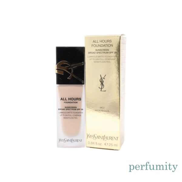 Yves Saint Laurent All Hours Foundation Sunscreen SPF 30 MC2 Medium Cool 0.84 oz