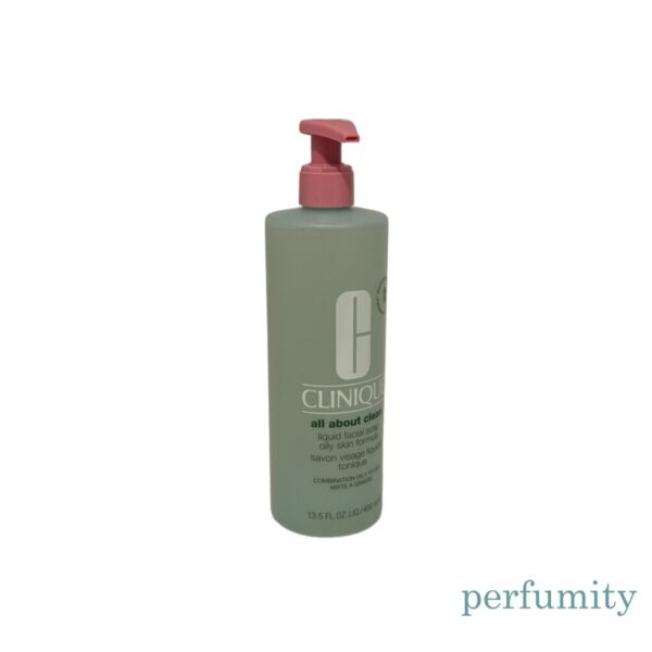 Clinique All About Clean Liquid Facial Soap Oily Skin Formula 13.5 oz / 400 ml - Image 2